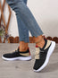 Zapatillas casuales antideslizantes de puntera redonda para mujer