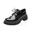 Women’s Solid-Color Retro Slip-On Platform Shoes