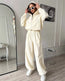Women’s Sportswear Set Solid Color Cardigan Set