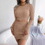 Conjunto de suéter y falda de punto para mujer