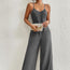 Women’s Pleated Chest Cross-Strap Jumpsuit