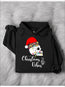 Sudadera con capucha "Vibras navideñas de esqueleto"