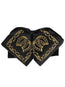 Pajarita de Charro Mexicana para Adulto 100% Poliéster Negro/Dorado 600129