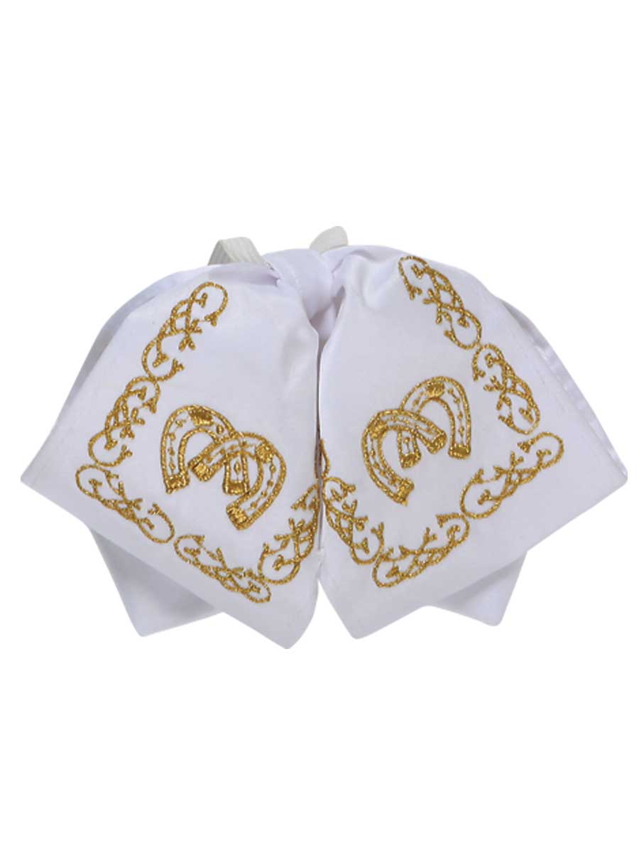 Niños 
Moño de Charro Mexicano 100% Poliéster Blanco/Dorado 600143
