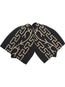 Adult 
Mexican Charro Bow Tie 100% Polyester Black/Gold  601111