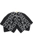 Adult 
Mexican Charro Bow Tie 100% Polyester Black/Silver  601114