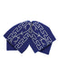Adult 
Mexican Charro Bow Tie 100% Polyester Royal Blue/Silver  601115