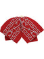 Adult 
Mexican Charro Bow Tie 100% Polyester Red/Silver  601116