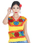 Artisanal Embroidered Blouse 100% Cotton Yellow 601412