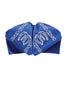 Adulto
 Pajarita Charra Mexicana 100% Poliéster Azul Rey/Plateado 601600