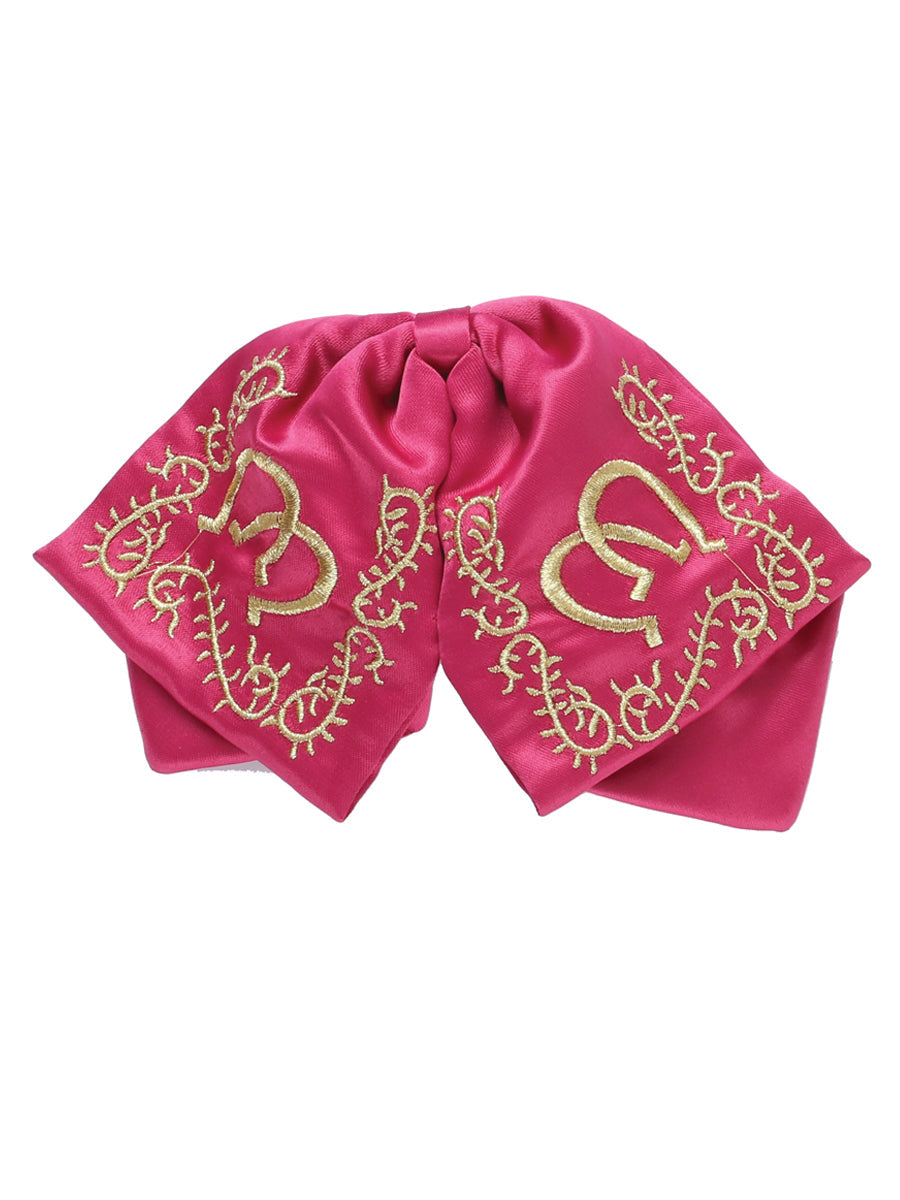 Niños 
Moño de Charro Mexicano 100% Poliéster Fucsia/Dorado 601762