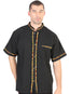 Guayabera Artesanal Mexicana100% Algodón Negra 601821