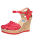 Sandalias Artesanales Mexicanas Piel Rojas 601927