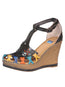 Sandalias Artesanales Mexicanas de Cuero Negro 601937