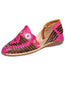 Sandalias Artesanales Mexicanas de Piel Fucsia/Marrón 601943