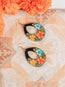 Artisanal Hand Painted Earrings Multicolor 602161