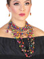 Set Artesanal Pendientes-Collar Palma Multicolor 602378