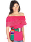 Mexican Artisanal Blouse  50% Cotton, %50 Polyester Fuchsia  602489