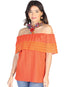Blusa Artesanal Mexicana 50% Algodón, 50% Poliéster Naranja 602512