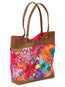 Artisanal Embroidered Handbag  Suede Multicolor 602922