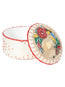 Calentador de tortillas artesanal 100% hoja de palma rojo 602926