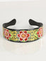 Diadema artesanal pintada a mano de plástico multicolor 602937