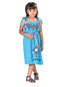 Artisanal Embroidered Dress 100% Cotton Blue 603079