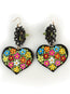 Pendientes artesanales pintados a mano multicolor 603110