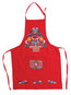 Mandil Artesanal Mexicano Bordado 100% Algodón Rojo 603157