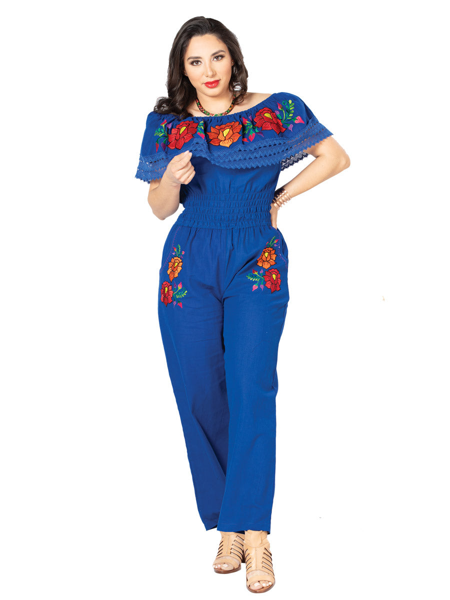 Mono Artesanal Bordado 100% Algodón Azul Rey 603186