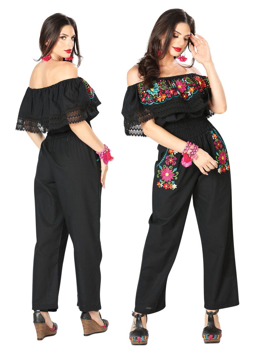 Mono Artesanal Bordado 100% Algodón Negro 603187