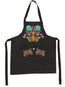 Mexican Artisanal Embroidered Apron 50% Cotton, %50 Polyester  Bllack 603197
