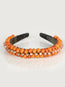 Artisanal Handcrafted Headband 100% Leaf Palm Orange 603274