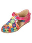 Sandalias Mexicanas Artesanales de Piel Fucsia 603282