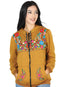 Artisanal Embroidered Sweatshirt 50% Cotton, 50% Polyester  Mustard 603513