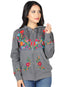 Sudadera artesanal bordada 50% algodón, 50% poliéster gris 603514