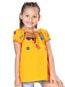 Artisanal Embroidered Blouse 100% Cotton Yellow 603593