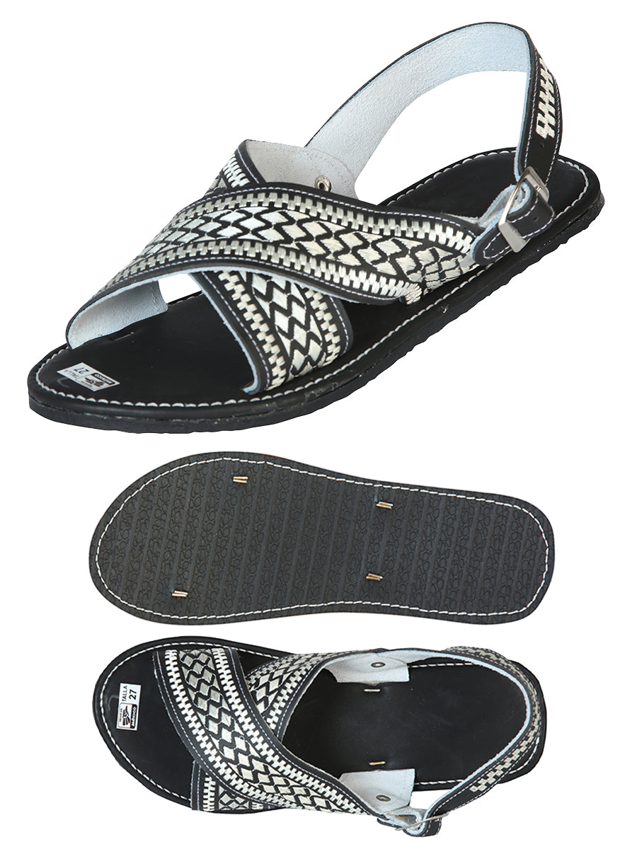 Sandalias Artesanales Mexicanas 50% piel, 50% sintético Negro 603785