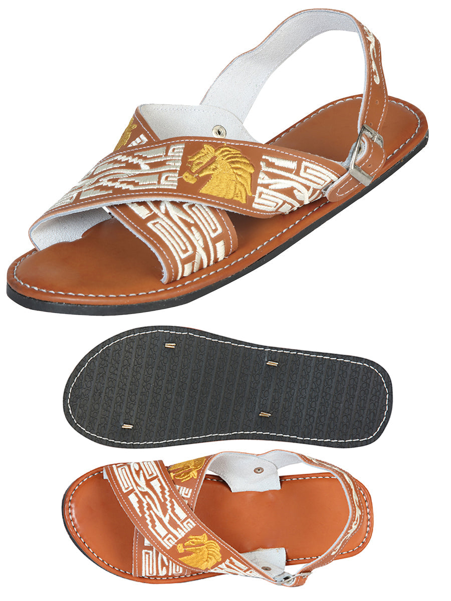 Sandalias Artesanales Mexicanas 50% Cuero, 50% Sintético Natural 603793