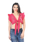 Blusa Artesanal Bordada 65% Poliéster 35% Algodón Fucsia 603861