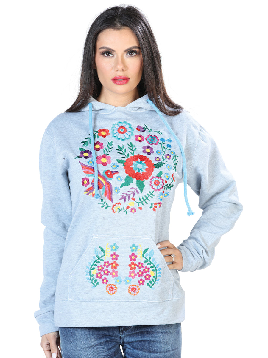 Sudadera Artesanal Bordada 50% Algodón, 50% Poliéster Gris 603877
