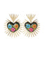 Pendientes Artesanales Pintados a Mano Negros 603972