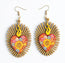 Aretes Artesanales Pintados a Mano Rojos 603977