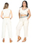 Artisanal Embroidered Set 100% Cotton Beige 604049