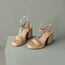 Women's Round Toe Chunky Heel Sandals – Buckle Strap Block Heel