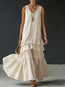 Women's Ice Silk Sleeveless Loose Maxi Dress – 6 Colors S–5XL