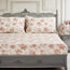 Sábana ajustable de algodón con rosas florales Dainty Cottage de DaDa Bedding "Hint of Mint" con funda de almohada (3036)