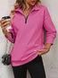 Women's Zipper Turtleneck Pullover Sweatshirt – Loose Long Sleeve