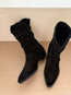 Botas de tacón de bloque con punta