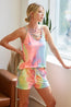Shorts casuales de felpa con estampado tie-dye BiBi